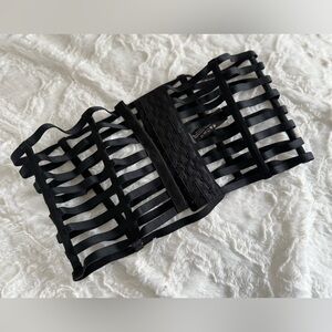 NWOT Black Strappy Mid Bralette